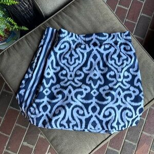 Gretchen Scott Navy and White Patterned Women's Skort Ikat No flaws